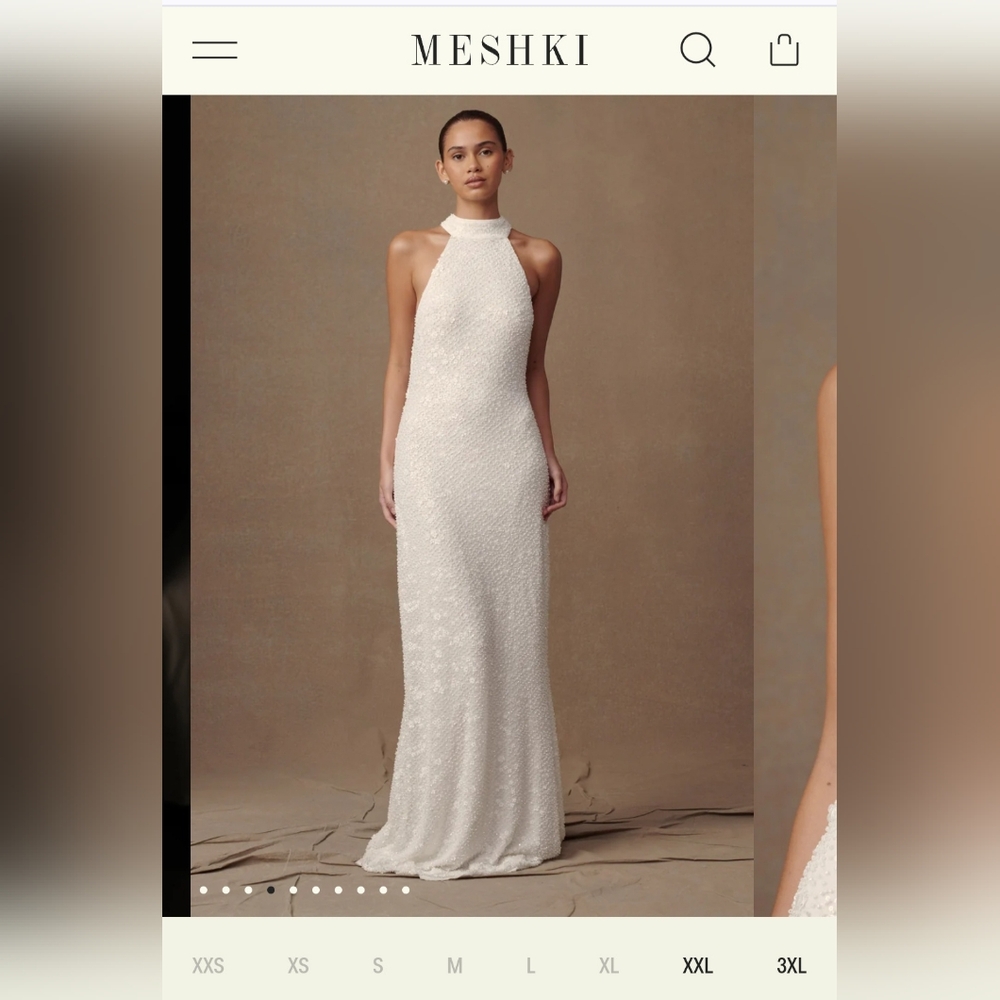 Meshki Beaded Wedding/Evening gown Size Small